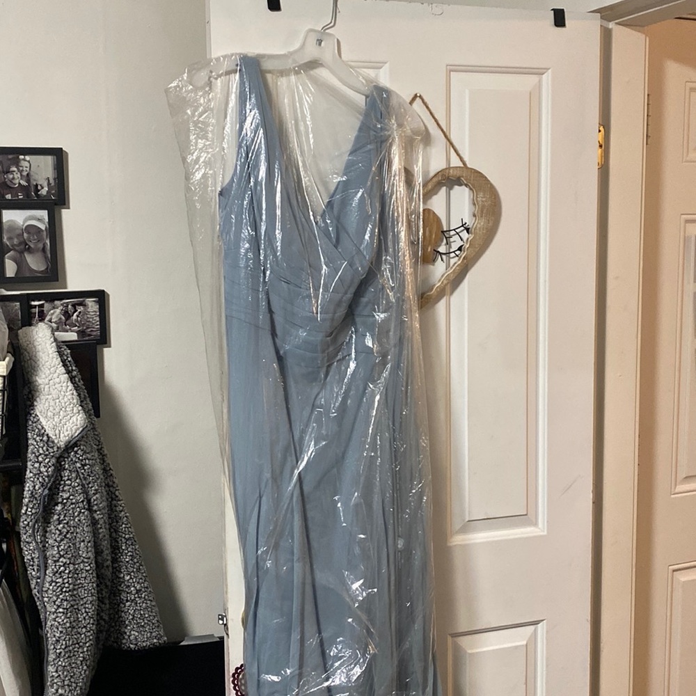 NEW David’s Bridal Dusty Blue Bridesmaid’s Dress